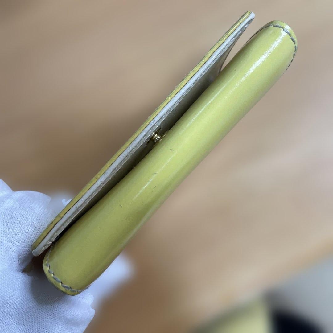 Kate Spade business card holder, yellow leather thumbnail 9