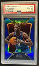 2014-15 Panini Select Joel Embiid RC Prizm Blue Rookie #/249 76ers PSA 10