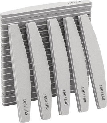 20 Pack Nail Buffers 100/180 Grit Washable Double Sided Nail Block File