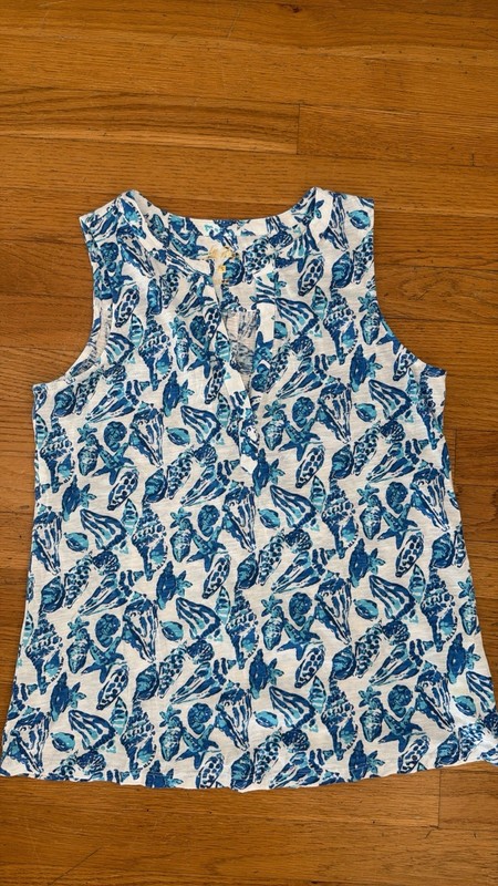 Tank TopLilly Pulitzer Blue White Size Small