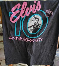 Elvis Presley/ 10th Anniversary/ Mens /Small /1987 / Single Stitch' Tshirt/ VG