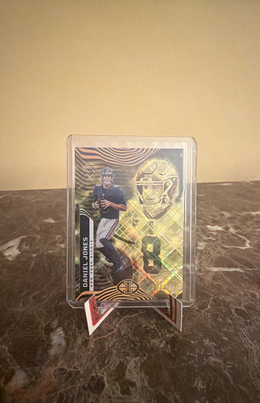 2022 Panini Illusions - Daniel Jones #73 Trophy Collection Yellow Diamond /299
