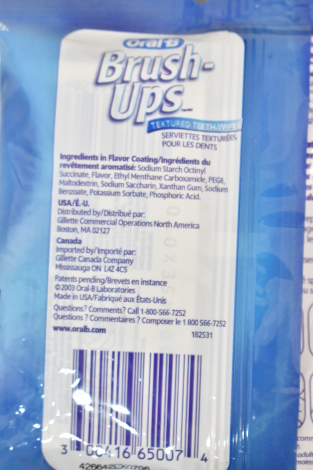 OralB BrushUps Textures Teeth Wipes Prop Vintage eBay