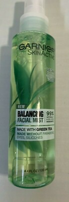 Garnier Skin Active Balancing Facial Mist Green Tea Vegan Formula 99% Natural