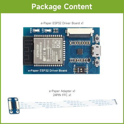 Waveshare Universal e-Paper Driver Board with WiFi Bluetooth SoC ESP32 for e-lnk