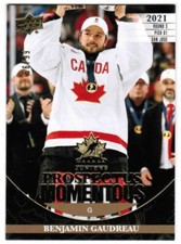 2023 TEAM CANADA JUNIORS BENJAMIN GAUDREAU PROSPECTUS MOMENTOUS ELECTRIC GOLD 99