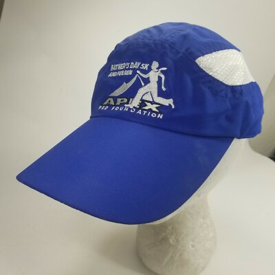 Racetrackers Marathon Blue Light Running Baseball Cap Hat Fathers Day 5k Apex