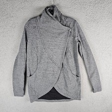 Lululemon Wrap Jacket Jacket Knit Snap Button Mock Neck Pockets