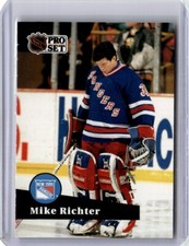 1991-92 Pro Set Hockey Card Mike Richter A New York Rangers #161