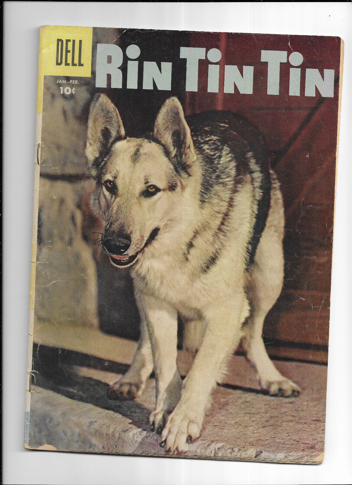 RIN TIN TIN #17 {JAN-FEB 1957 DELL} EARLY SILVER AGE! VG CONDITION "WOLF-DOG"!