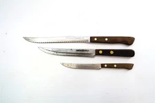 Lot of 3 FLINT Vanadium / Waverly Edge Kitchen Knives Knifes