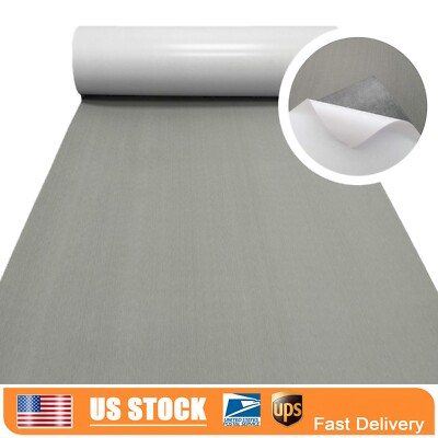 94''×35'' EVA Boat Decking Mat Non-Slip Marine Flooring Pontoon Pad Plain Gray