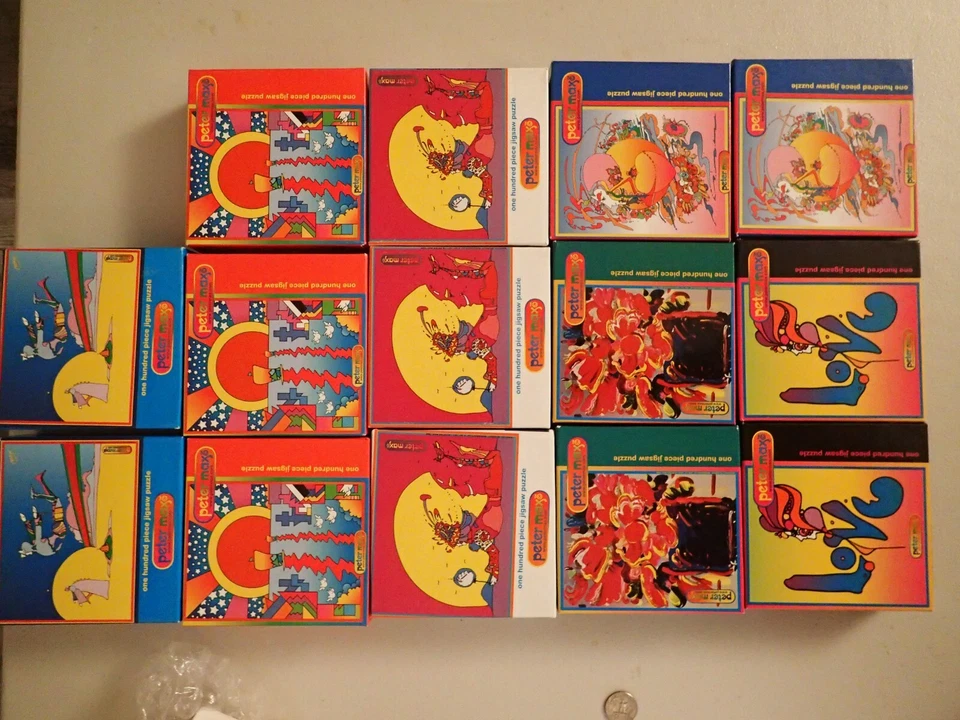 Peter Max Pop Art Vela Nuevos Mundos Puzzle 100 Piezas 23 x 18 cm NUEVO En Caja Raro Foto 4 de 4