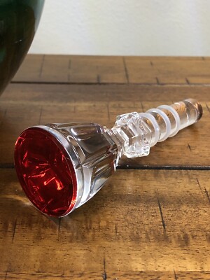 WATERFORD CRYSTAL RED MIXOLOGY Wine Bottle Stopper #164985 Used