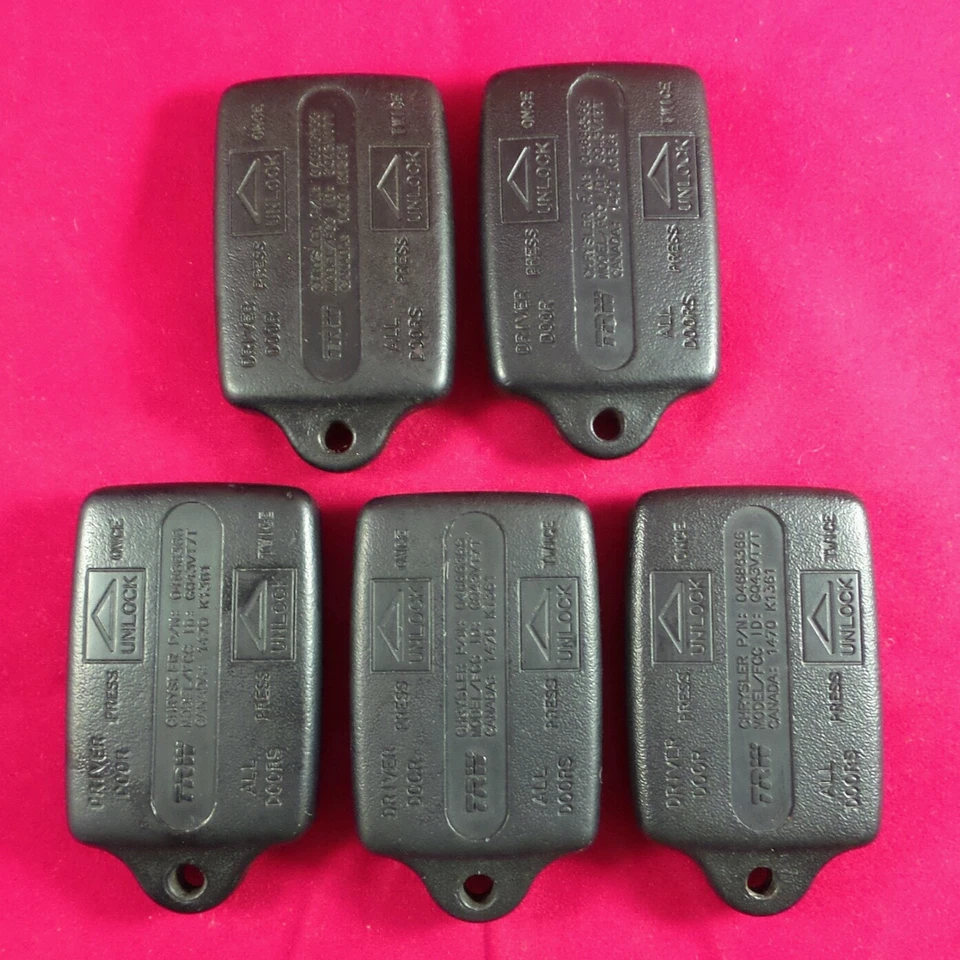Lote de 5 Chrysler Dodge Jeep OEM mando a distancia sin llave 3B - GQ43VT7T Foto 2 de 2