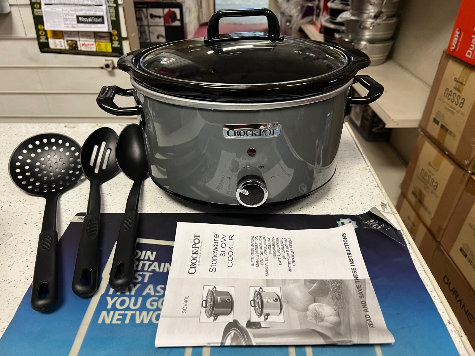 CROCKPOT SCV400MG 3.5L Slow Cooker Grey Stainless Steel eBay