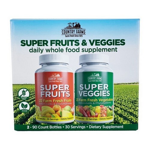 Super Fruits & Veggies 90 Capsules by Country Farms - Picture 1 of 1