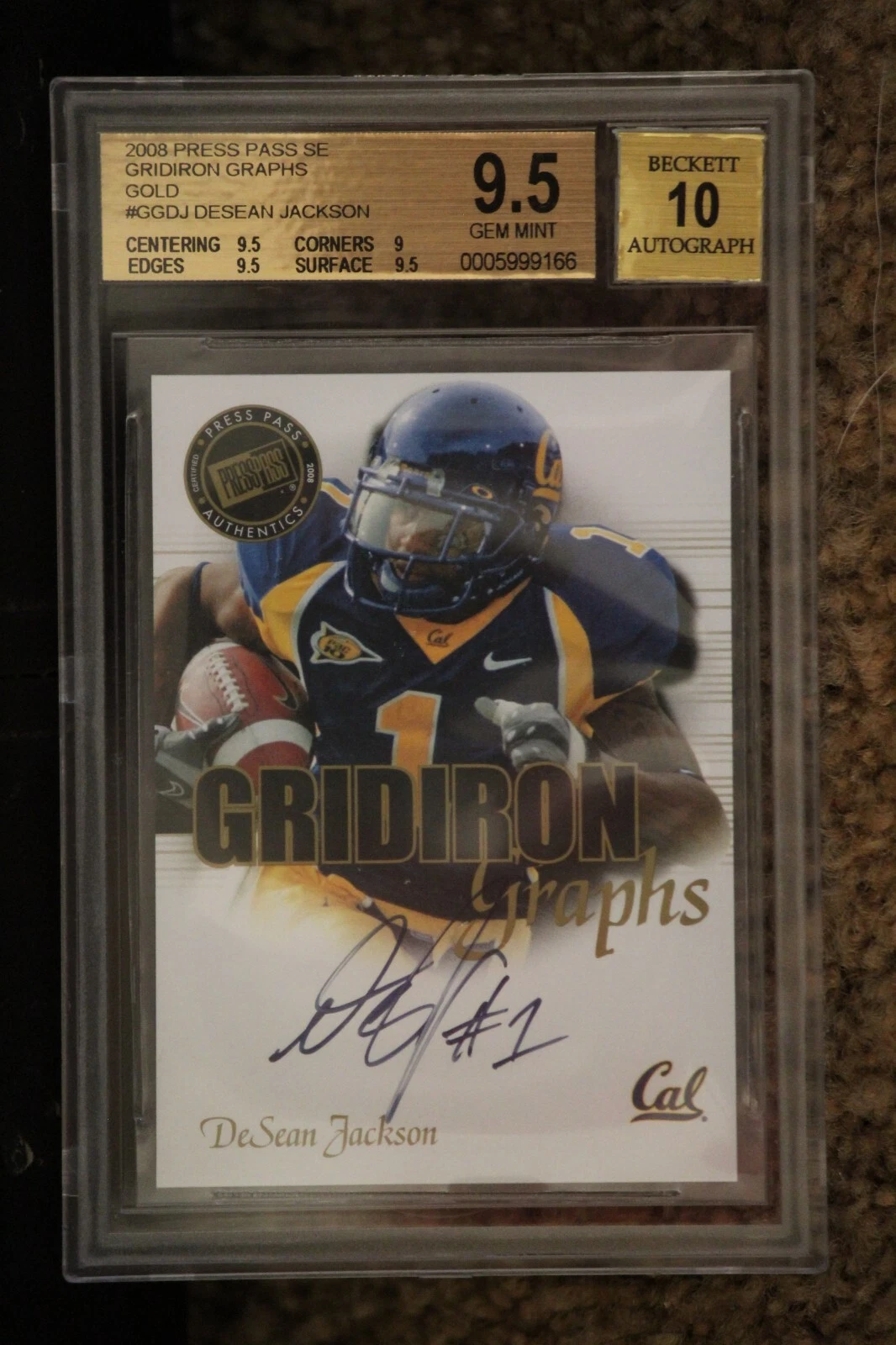 DeSean Jackson Press Pass Se Gridiron Graphs #GGDJ Base