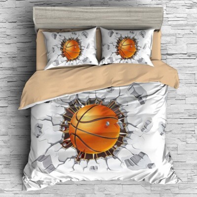 3D Blue Ball Wall Illustration Quilt Cover Set Bedding Sets Pillowcases Queen