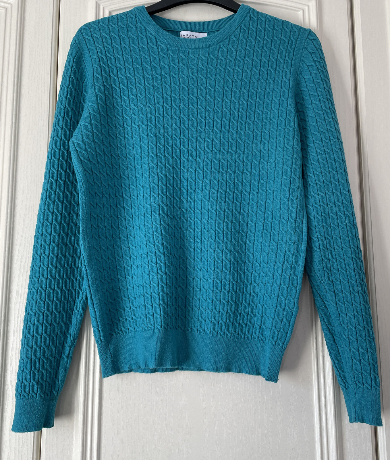 Women's Matalan Papaya Green cable Jumper Size 14 Stretchy Light Good  Condition | eBay