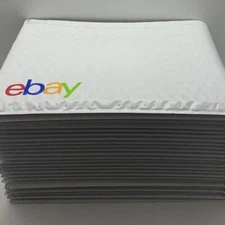 EBAY BRANDED 20pc LOT 6.5 x 9.25 Padded Bubble Mailers Self Seal~COLOR LOGO**NEW