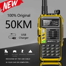 BAOFENG VHF UHF 10W 128CH TRI-BAND TWO WAY HAM RADIO TRANSCEIVER WALKIE TALKIE