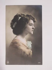 Gorgeous Woman Hand-Colored Real Photo Postcard