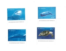 Nicaragua 2000 - Marine Life Fish - Set of 4 stamps - Scott #2332-35 - MNH