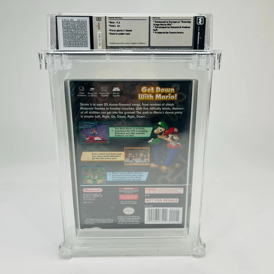 Dance Dance Revolution Mario Mix - Nintendo GC GameCube, NFR Sealed WATA 9.2 A+ - Image 4 of 4