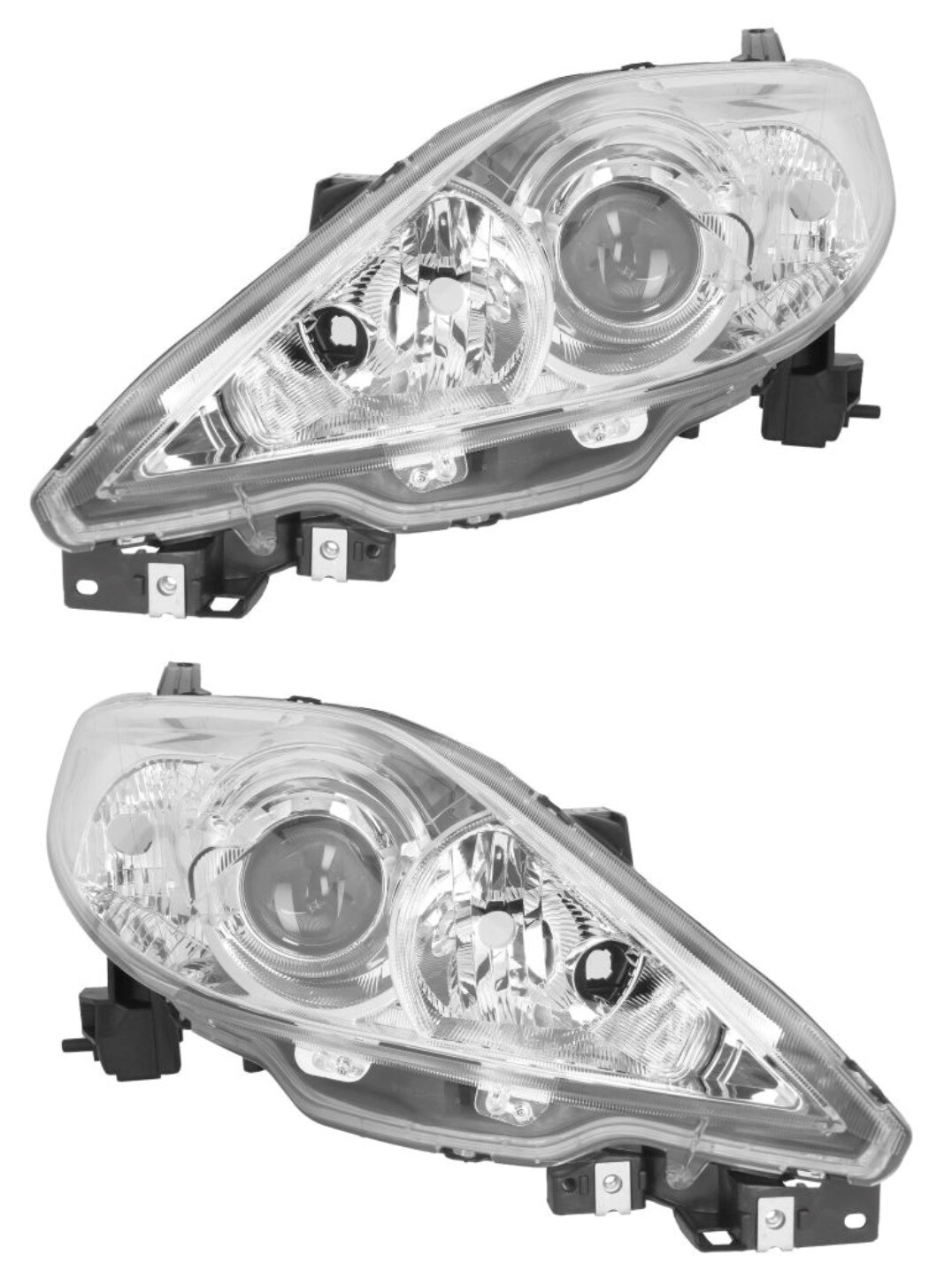 Phare avant Mazda 5 CR19 feux électriques ajustables avec moteur intégré H7 HB3