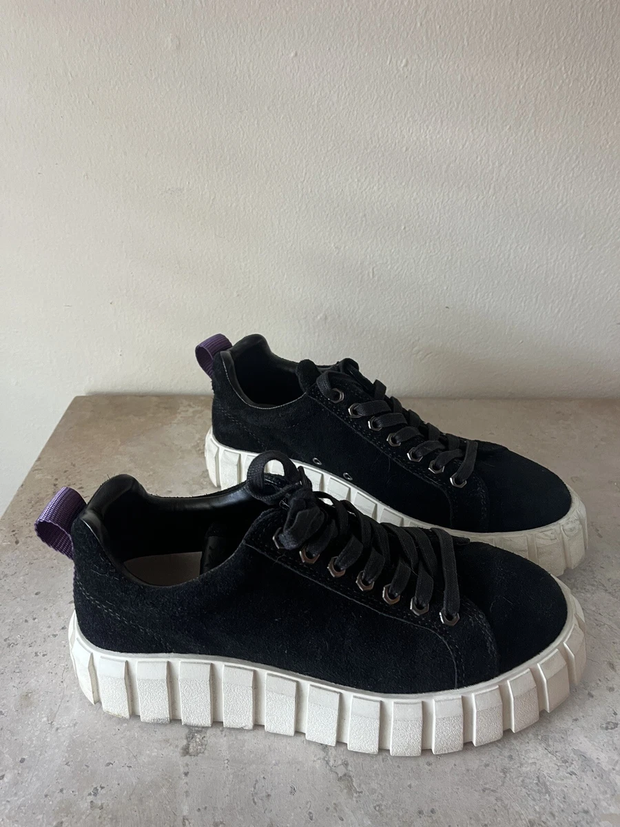 Eytys Black Suede Platform Odessa Women s Sneaker Size 9 eBay