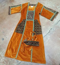 RARE 70  s Vintage Hippie Girl Dress  Belt Cotton French Dressing Co W/ Belt