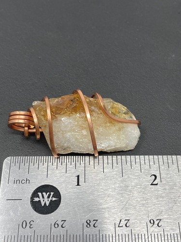 CLEARANCE Citrine Pendant ONLY handmade copper wrapped Wire Quality Durable S25 - Picture 3 of 7