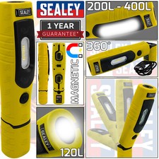 SEALEY SMD LED Work Light Torch Li-Ion Rechargeable Cordless Inspection Lamp YLW