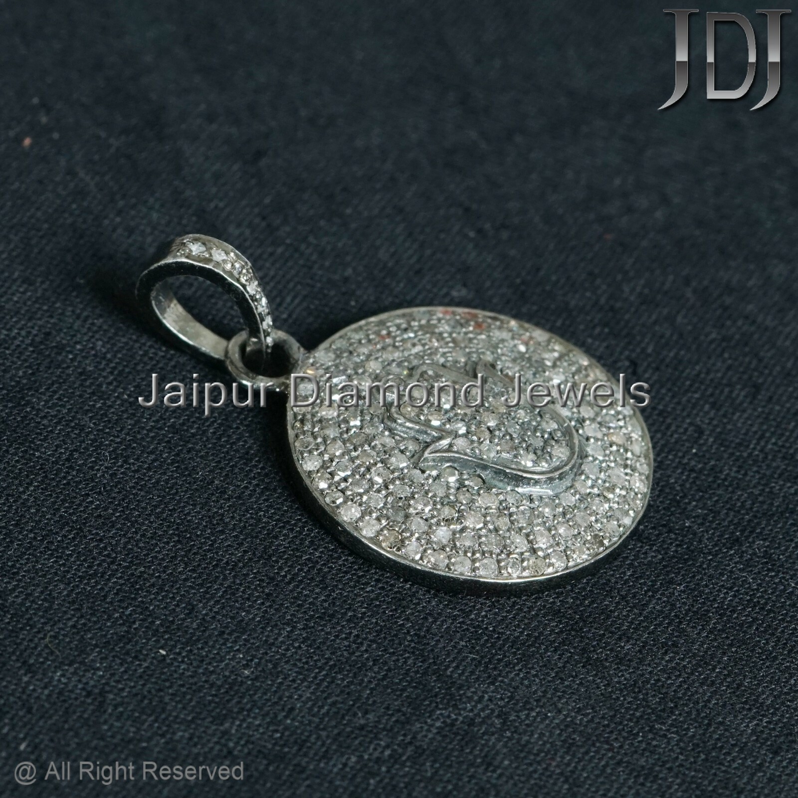 Breloque Main Hamsa En Plaqué Argent Avec 24K Or