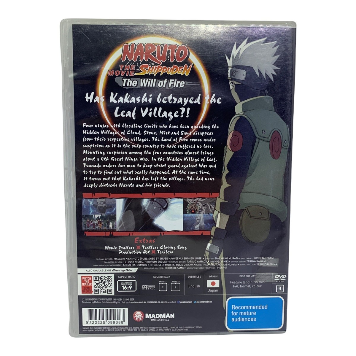 Naruto Shippuden The Movie: The Will of Fire DVD - Region 4, PAL
