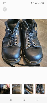 Vintage DR. Marten Black Leather Chunky Heal Boots 8547 Size  display picture 1
