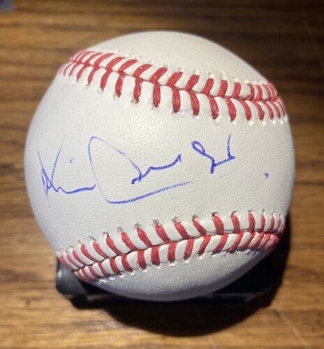 Football HOF Michael Irvin AUTO SIGNED Rawlings Major League Baseball- BAS COA - Picture 1 of 2