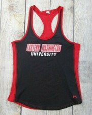 NICE Under Armor Heat Gear EWU Eagles Black Red Racerback Tank Top Women's Lrg