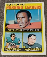 Click to enlarge 1971 AFC Rushing Leaders (Floyd Little / Larry Csonka / Marv Hubbard)