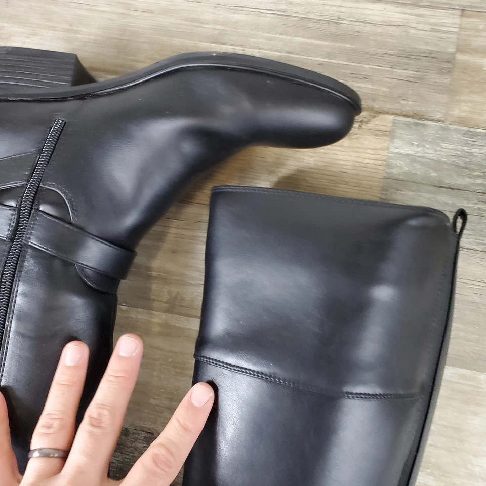 Botas de montar Bandolino Dania3 negras hasta la rodilla para mujer talla 7,5 negras NUEVAS *Defecto* Foto 2 de 4