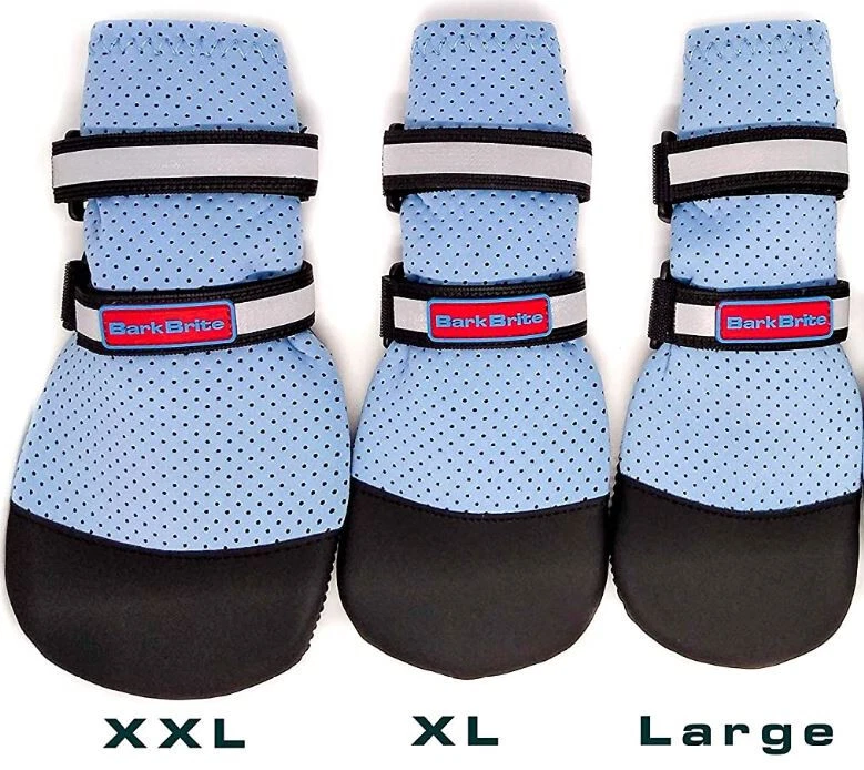 Bark Brite Perro Botas Zapatos 4 PIEZAS PATAS GRANDES Azul Pata Protector Transpirable EE. UU. Foto 2 de 4