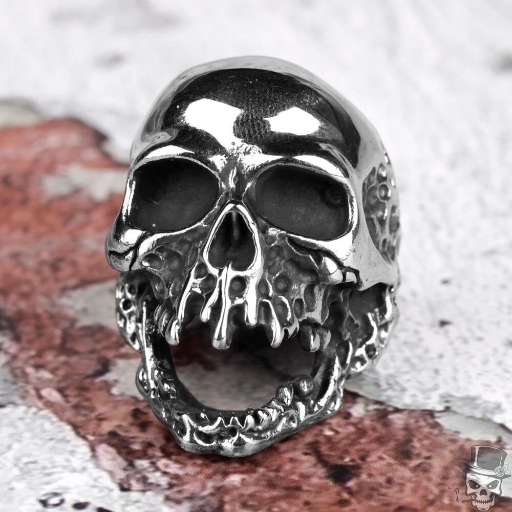 Sculpt Rings Plague Skull Punk Rock Ring in 316L Stainless Steel
