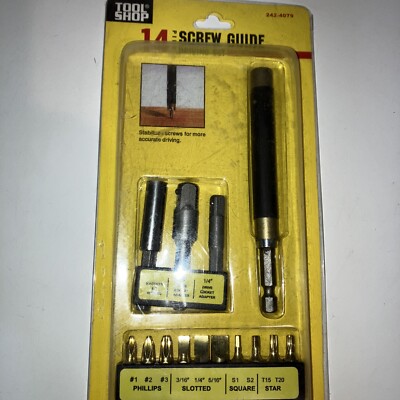 NEW 14 PC TOOL SHOP SCREW GUIDE / DRIVING SET A7