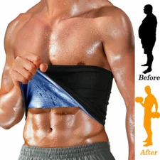 Men Sauna Waist Trimmer Belly Wrap Waist Sweat Body Shaper Control Band Sports