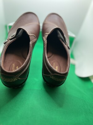 Clarks Ashland Lane Q Brown Leather Loafer Womens Size 8.5 Slip On Comfort Shoes