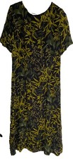 Doncaster VTG Floral Maxi Dress Size 8 Black Made in Italy European Summer