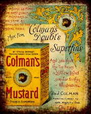 Colmans Mustard Tin vintage retro repro Signs