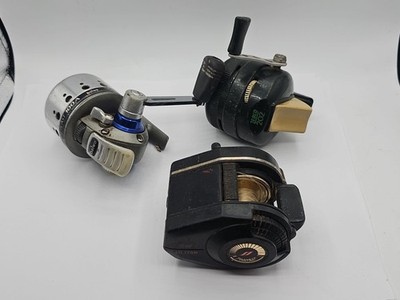 Lot of 3 Fishing Reels Zebco 202 Silstar Starlite I Daiwa Silvercast 100A