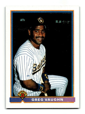 Greg Vaughn 1991 Bowman #33b Milwaukee Brewers Mint to Gem